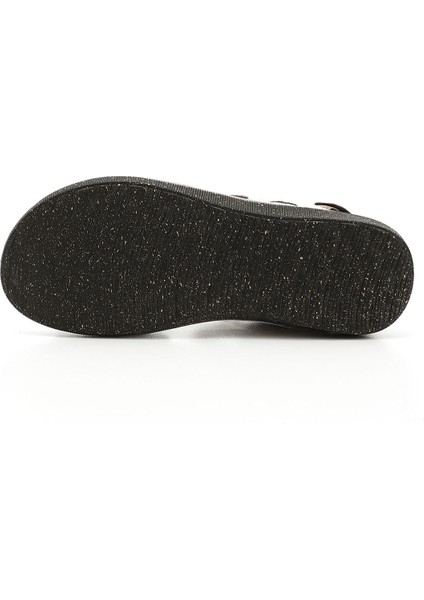 Kadın Taba - Vizon Cırt Bantlı Dolgu Topuk Hakiki Deri Comfort Sandalet indirimleri