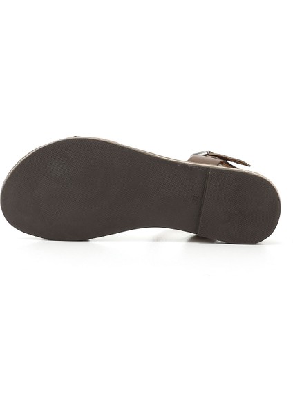 Kadın Kahve Hakiki Deri Sandalet fırsatları