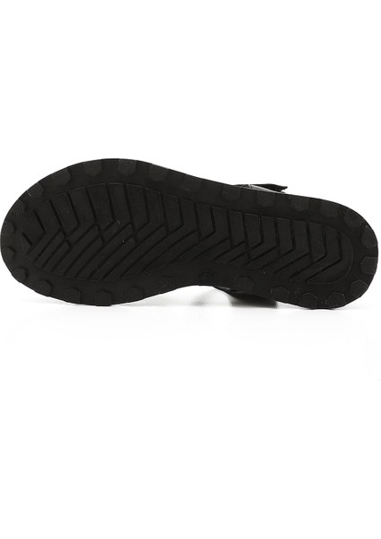 Kadın Siyah Cırt Bantlı Burnu Kapalı Hakiki Deri Sandalet indirimleri