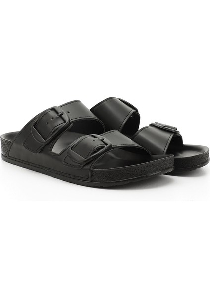 Kadın Siyah Tokalı Günlük Terlik modelleri