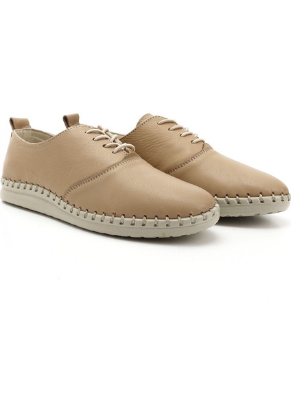 Kadın Nude Bağcıklı Hakiki Deri Comfort Ayakkabı fiyatları