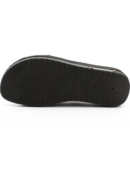 Kadın Siyah Dolgu Topuk Çapraz Bantlı Comfort Terlik indirimleri