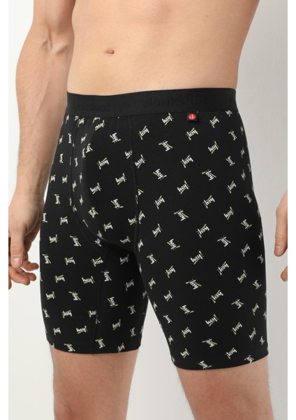 Desenli Uzun Paçalı Likralı Erkek Boxer 1014 modelleri