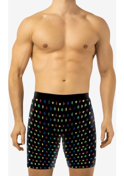Desenli Uzun Paçalı Likralı Erkek Boxer 1014 fiyatları