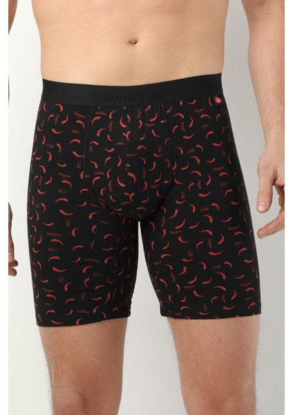 Desenli Uzun Paçalı Likralı Erkek Boxer 1014 fiyatları