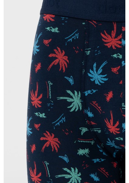 Desenli Uzun Paçalı Likralı Erkek Boxer 1014 modelleri