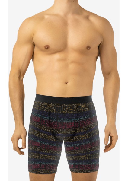 Desenli Uzun Paçalı Likralı Erkek Boxer 1014 fiyatları