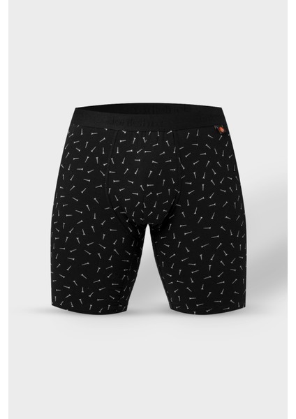 Desenli Uzun Paçalı Likralı Erkek Boxer 1014