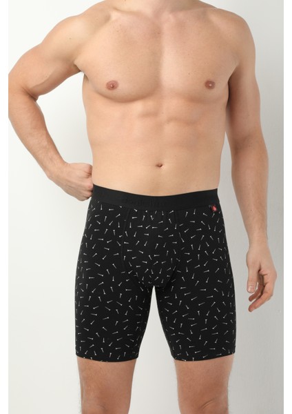 Desenli Uzun Paçalı Likralı Erkek Boxer 1014 fiyatları