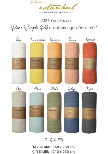 Pure Simple Çift Kişilik Pike Kavuniçi, Yumuşak ve Şık Uyku Seti modelleri