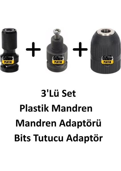 Darbeli Sürücü Için Matkap Chuck Kendinden Kilitli Anahtarsız Mandren Elektrikli Darbeli Anahtar 1/2in 20UNF Dişli Matkap Mandreni