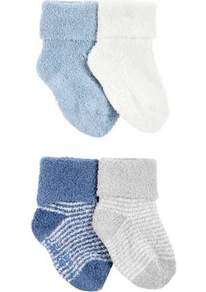 Erkek Bebek Desenli 4lü Çorap