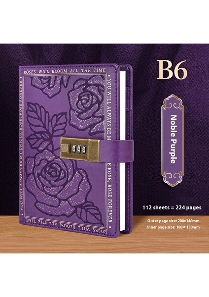 Kilitli Vintage Şifre Defteri Defter El Kitabı (Yurt Dışından)