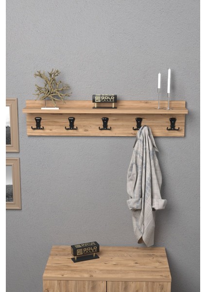 Kahverengi 80 cm Duvar Elbise Askılığı, Şık ve Kullanışlı Tasarım.