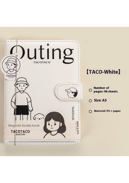 Defter Manyetik Kapama Karikatür Günlük El Kitabı (Yurt Dışından)