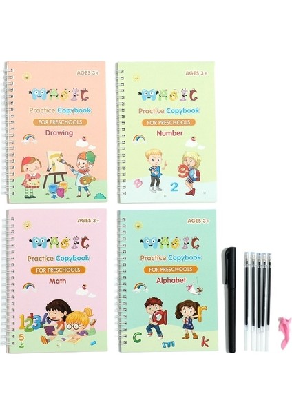 Çocuk Ingilizce Kaligrafi Defter Oluk Sihirli Kaligrafi Kopya Kontrol Kalem Eğitimi Çocuk Kaligrafi Kitabı (Yurt Dışından)