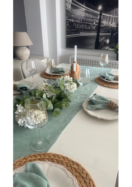 Kadife Dokulu Çağla Yeşil Şerit, Şık ve Rahat Eşya Düzeni Için Mükemmel Seçim modelleri