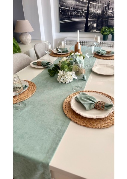 Kadife Dokulu Çağla Yeşil Şerit, Şık ve Rahat Eşya Düzeni Için Mükemmel Seçim indirimleri