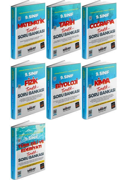 Miray 2025 9. Sınıf Tematik Konu Özetli Soru Bankası 7 Kitap