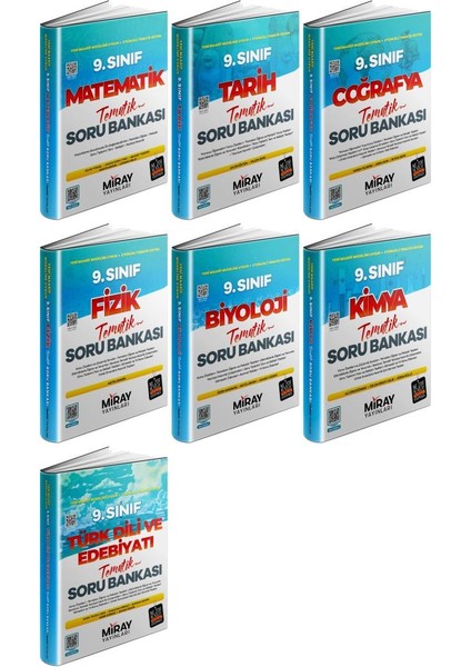 Miray 2025 9. Sınıf Tematik Konu Özetli Soru Bankası 7 Kitap fiyatları