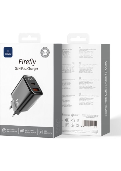 WI-G009 Firefly Serisi Gan Tech Pd Hızlı Şarj Özellikli Şarj Başlığı 20W Siyah fırsatları