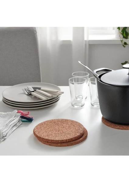 2'li 19CM Mantar Tava ve Çaydanlık Altlığı Seti