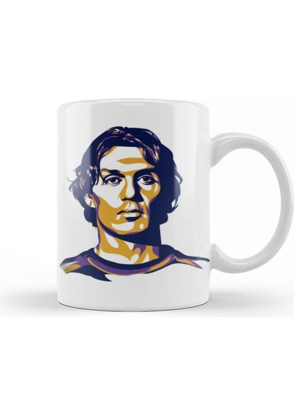 Şık Beyaz Porselen Kupa Bardak, Spor Tutkunları Için Ideal Hediye Seçeneği