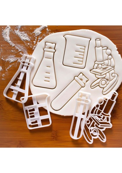 Mikroskop ve Laboratuvar Temalı Kalıp Seti, Kurabiye ve Şeker Hamuru Yapımı Için fiyatları