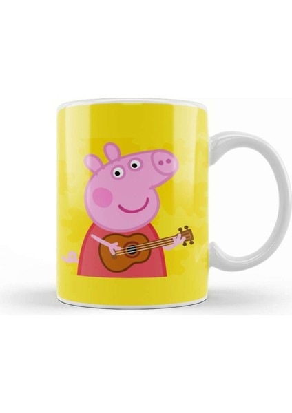Sevimli Peppa Pig 07 Porselen Kupa Bardak, Şık ve Kullanışlı Tasarım