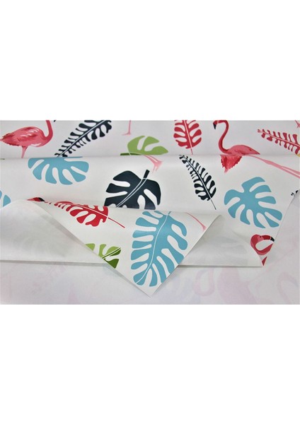 Astarlı Pvc Muşamba Masa Örtüsü Flamingo, Silinebilir, Şık ve Dayanıklı, Beyaz Renk fırsatları