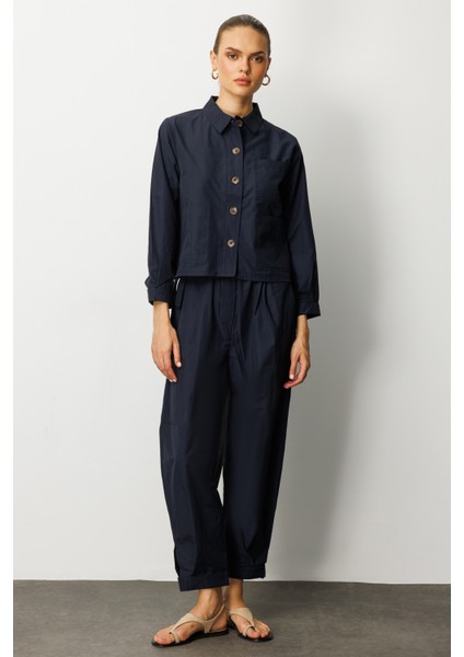 Kadın Gömlekli Kısa Paçalı Pantolon Takım modelleri