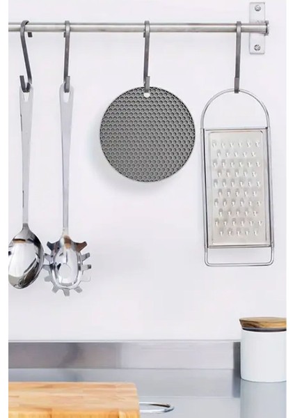 Iki Adet Yuvarlak Silikon Nihale Seti, Siyah Gri Renkli, Dayanıklı ve Pratik Kullanım