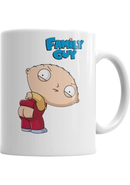 Sevimli Stewie Figürlü Porselen Kupa Bardak, Şık ve Kullanışlı Tasarım