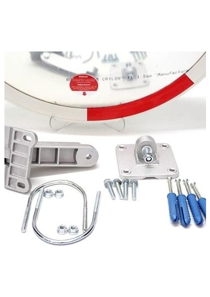 Trafik Güvenlik Aynası 60 cm Beyaz-Kırmızı, Tümsek Ayna, Otopark Aynası fiyatları