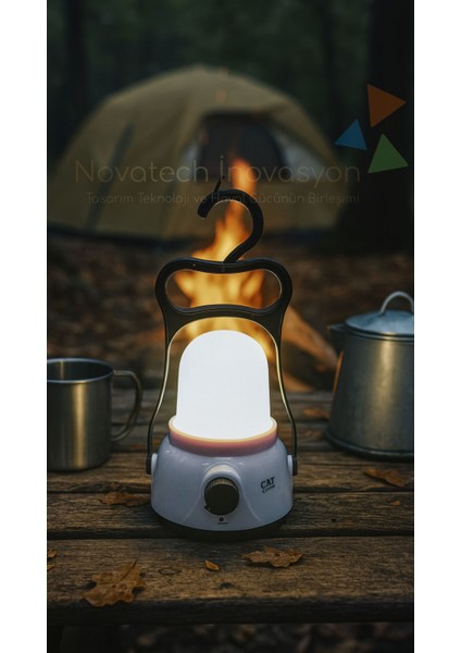 Abant Gemici El Feneri Şarjlı Dimlenebilir Taşınabilir Aydınlatma Kamp Masa Çadır Aydınlatması