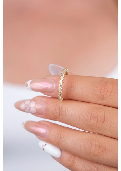 14 Ayar Altın Taşlı Yüzük 719