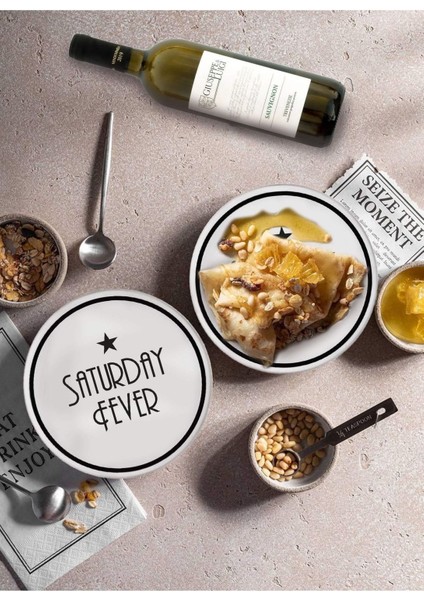 Renkli 19 cm Yazılı Pasta Tabağı, Şık ve Eğlenceli Sunum Için Ideal fiyatları