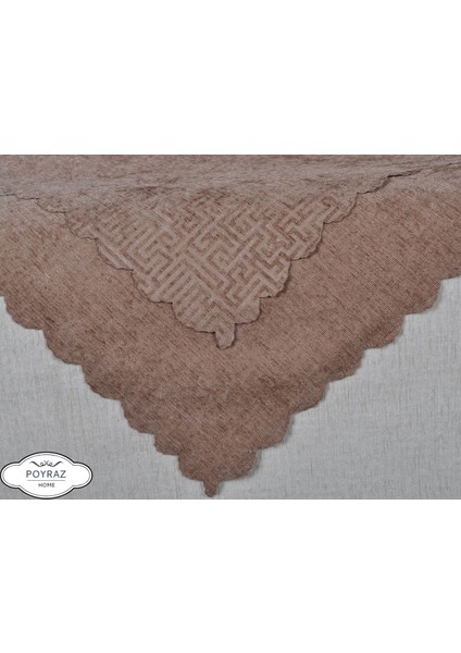 Parlak Desenli Şönil Camel Çift Taraflı Koltuk Örtüsü, Şık ve Zarif Tasarım fiyatları