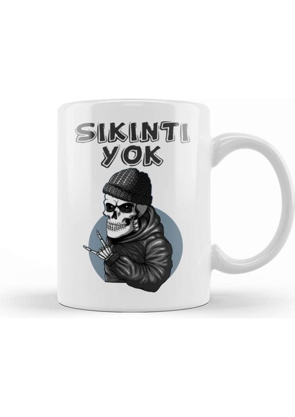 Neşeli Porselen Kupa Bardak, Eğlenceli ve Şık Tasarım