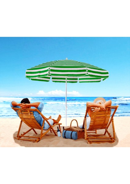 Yeşil 200 cm Bahçe, Plaj, Deniz, Sahil ve Balkon Şemsiyesi modelleri