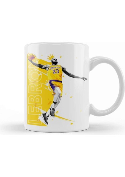Lebron James Dunk Porselen Kupa Bardak Beyaz, Şık ve Kullanışlı Tasarım