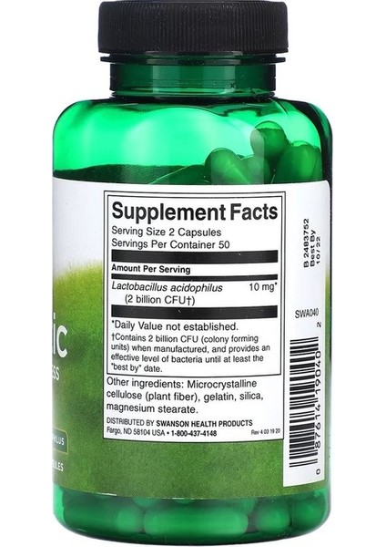 Probiyotik, 1 Milyar Cfu, 120 Kapsül.usa Menşei.dmmedicine'den fiyatları