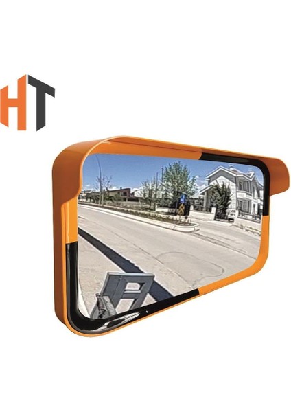 Trafik Güvenlik Aynası 40 x 60 cm Sarı-Siyah, Tümsek Ayna, Otopark Aynası