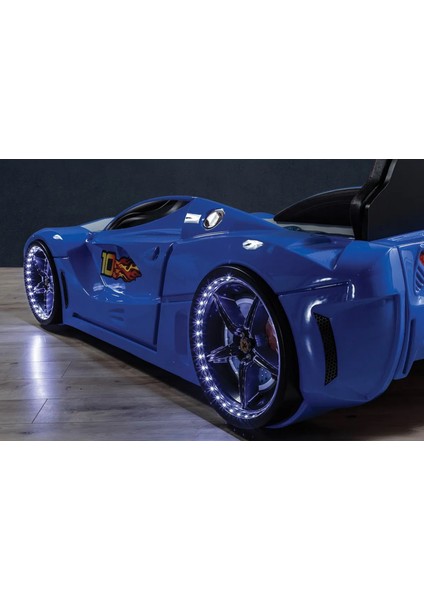 Gtm Full Arabalı Yatak Kumandalı Işık ve Ses Sistemli Çocuk Karyolası Mavi indirimleri