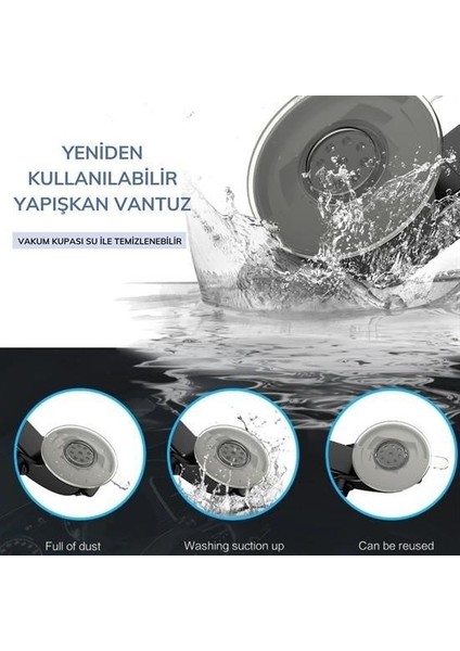 360 Derece Dönen Torpido Üstü Uzunluk Ayarlamalı Vantuzlu Teleskopik Araç Telefon Tutucu