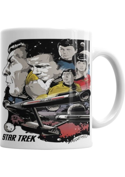 Star Trek Temalı Porselen Kupa Bardak, Harika Hediye Seçeneği