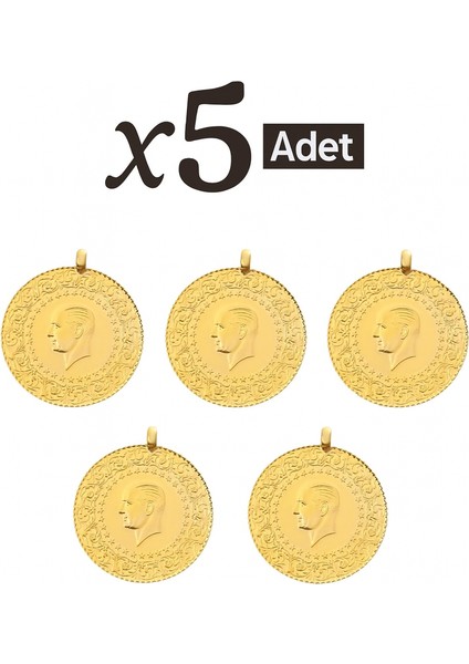 5 Adet Çeyrek Altın ( Yeni Tarihli)