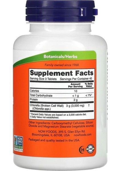 Chlorella, 1.000 Mg, 120 Tablet fiyatları