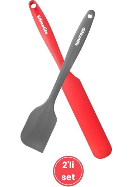 2’li Pasta Spatula Seti, Silikon Yanmaz Yapışmaz Spatula ve Çikolata Krema Reçel Sıvama Bıçağı Seti fiyatları