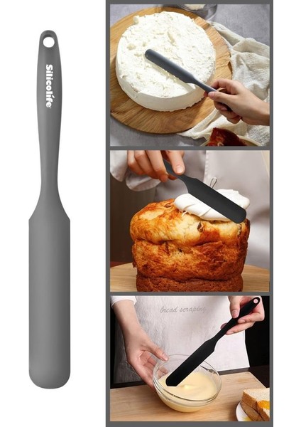2’li Pasta Spatula Seti, Silikon Yanmaz Yapışmaz Spatula ve Çikolata Krema Reçel Sıvama Bıçağı Seti indirimleri